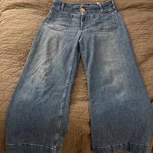 Anthropologie Wide-Leg Jeans in Light Blue